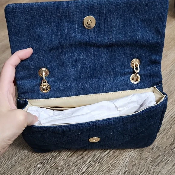 Quilted Denim Bag - NWT - Picture 4 of 10